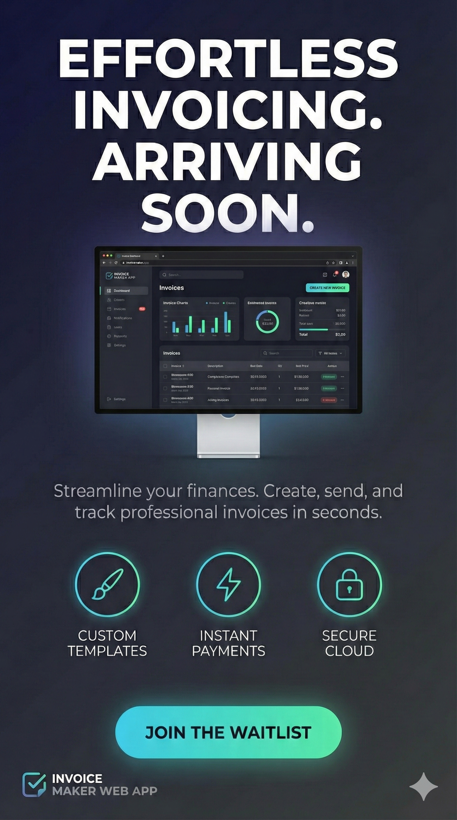 invoicemakes — Effortless Invoicing App Preview